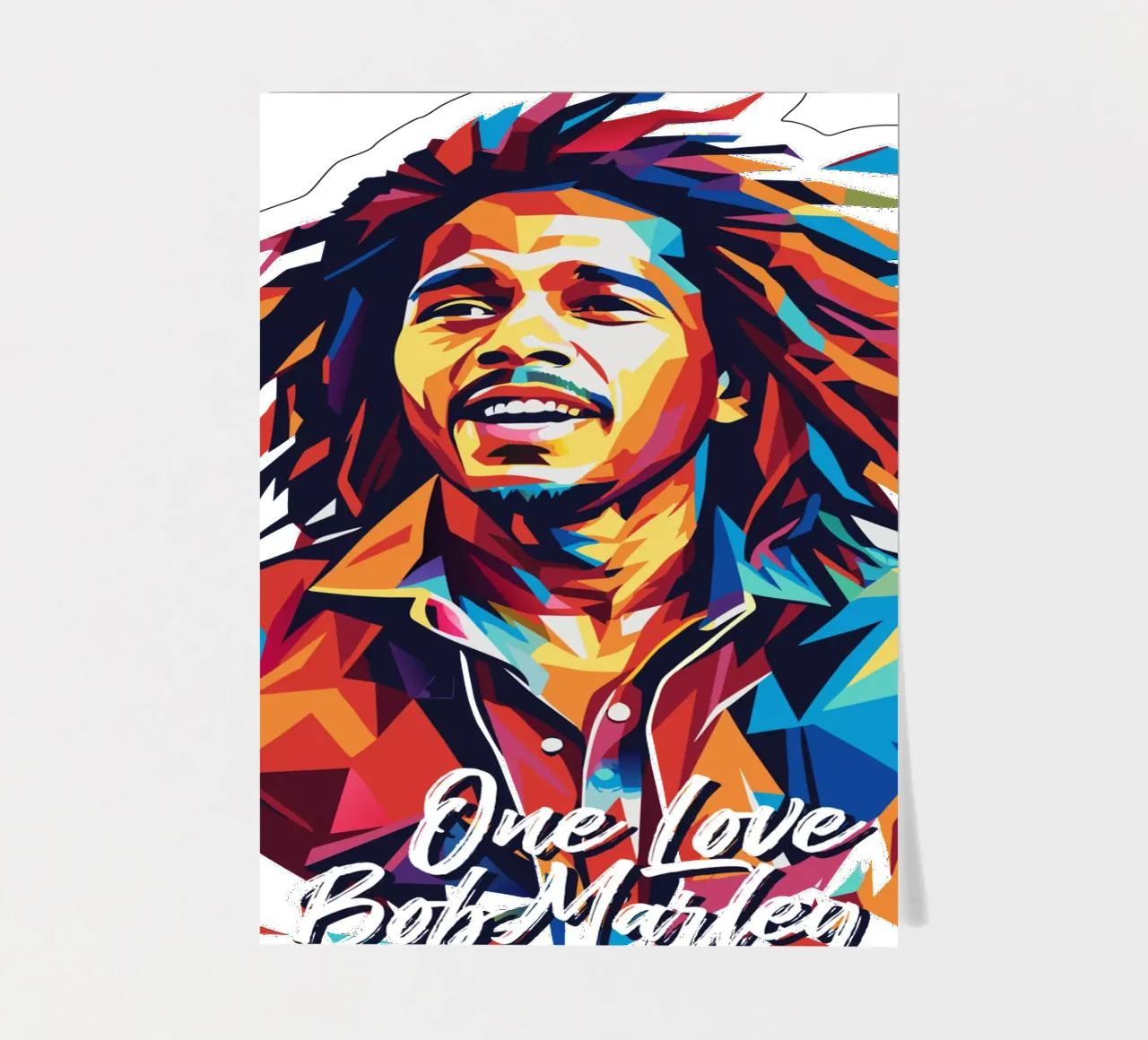 Bob Marley in WPAP Pop Art foglio adesivo da vectorartnesia