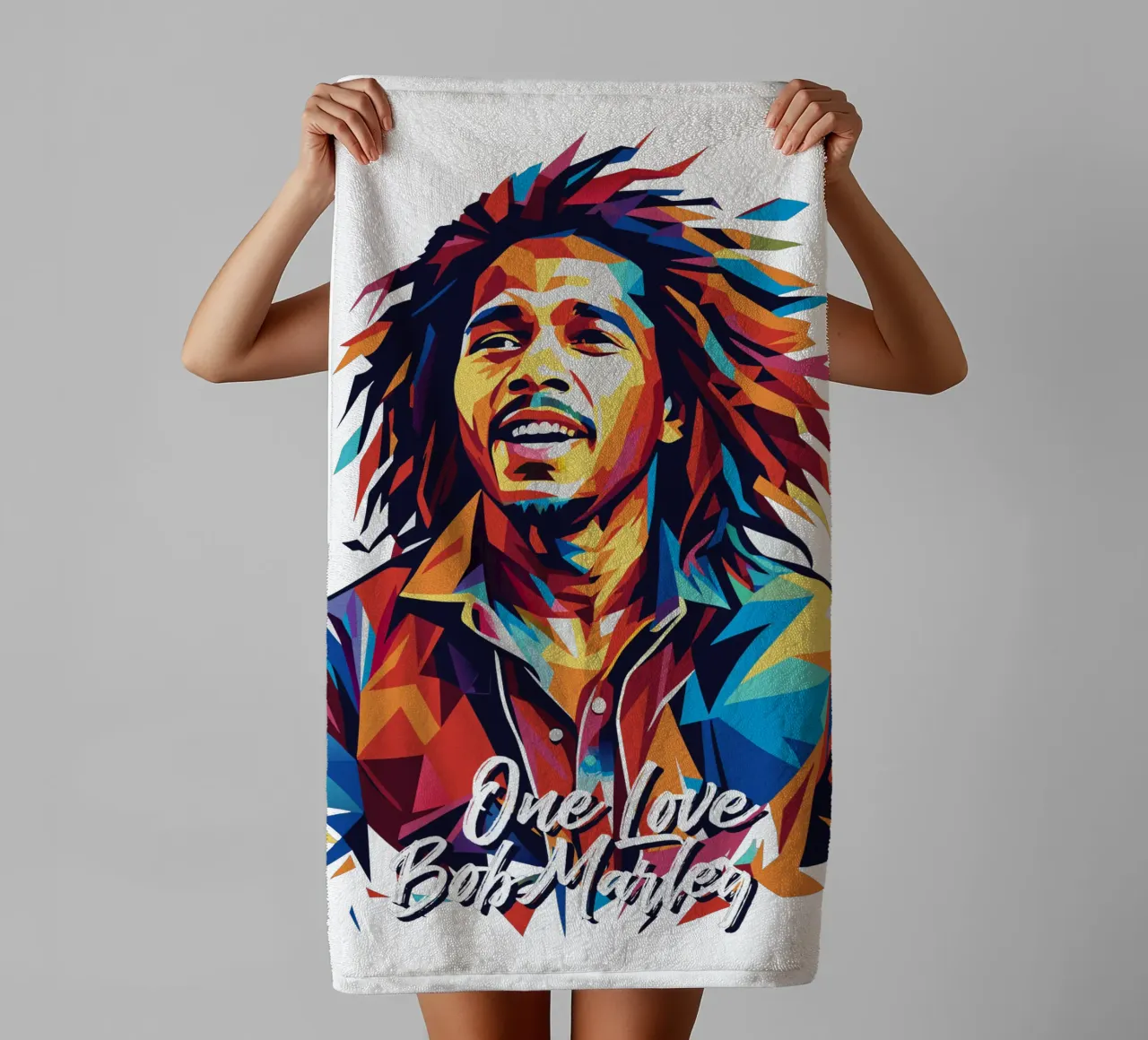 Bob Marley in WPAP Pop Art asciugamano da bagno da vectorartnesia