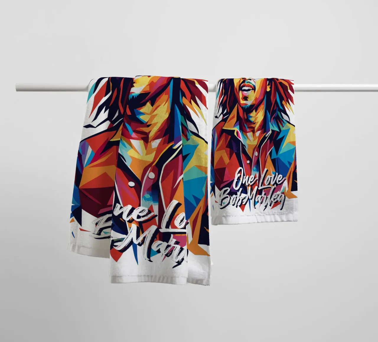 Bob Marley in WPAP Pop Art asciugamano da bagno da vectorartnesia