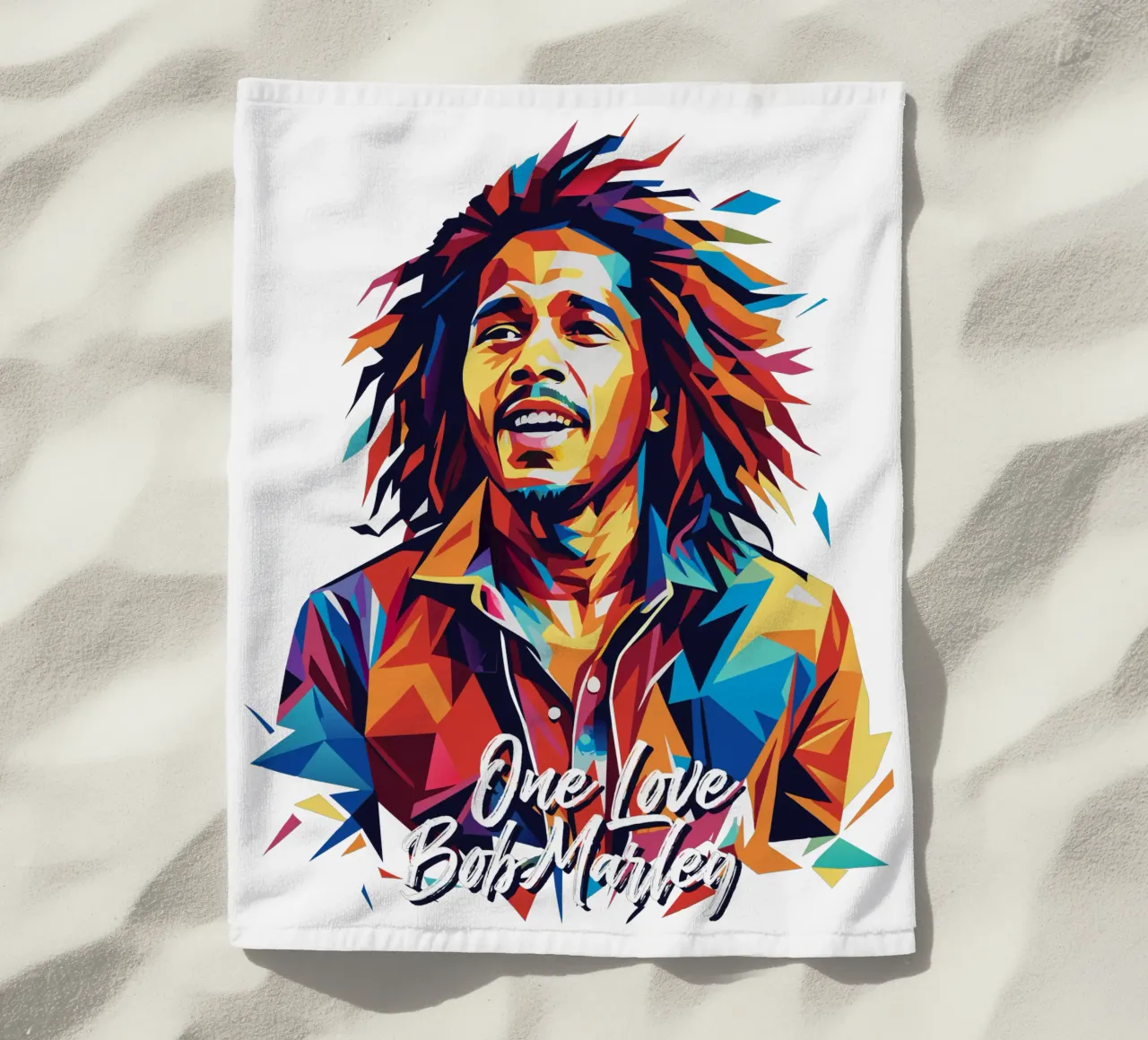 Bob Marley in WPAP Pop Art telo mare da vectorartnesia