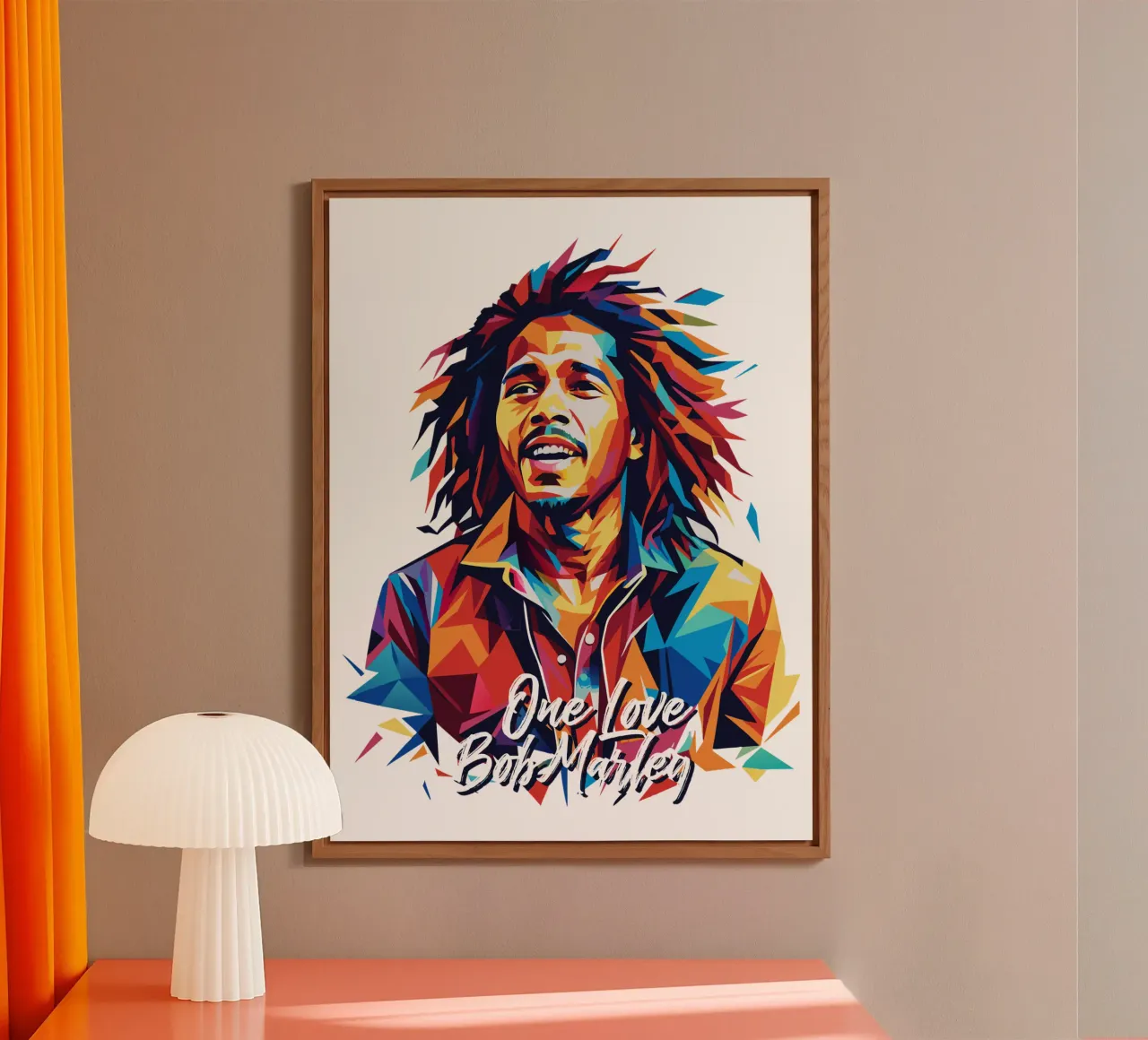 Bob Marley in WPAP Pop Art alluminio dibond da vectorartnesia