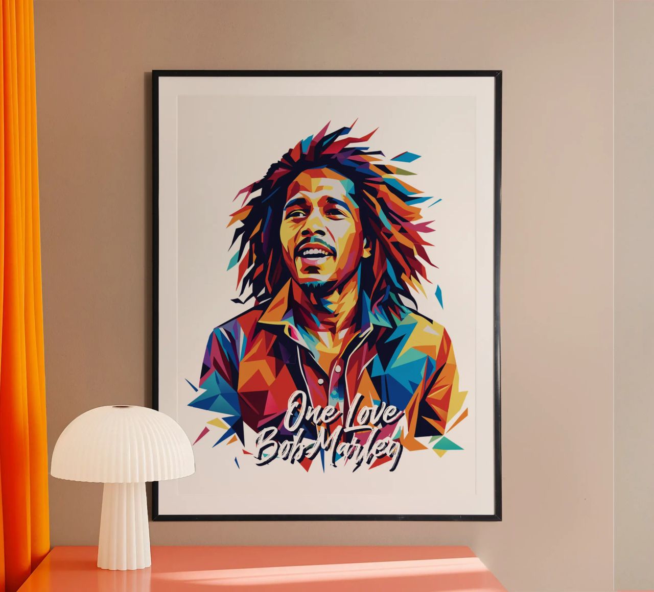 Bob Marley in WPAP Pop Art carta hahnemühle da vectorartnesia