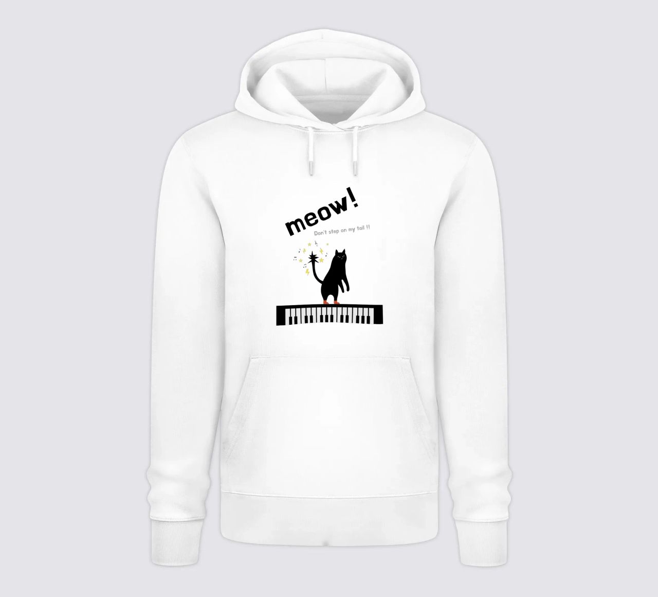 Meow - Dancing Cat felpa con cappuccio da natural neutral