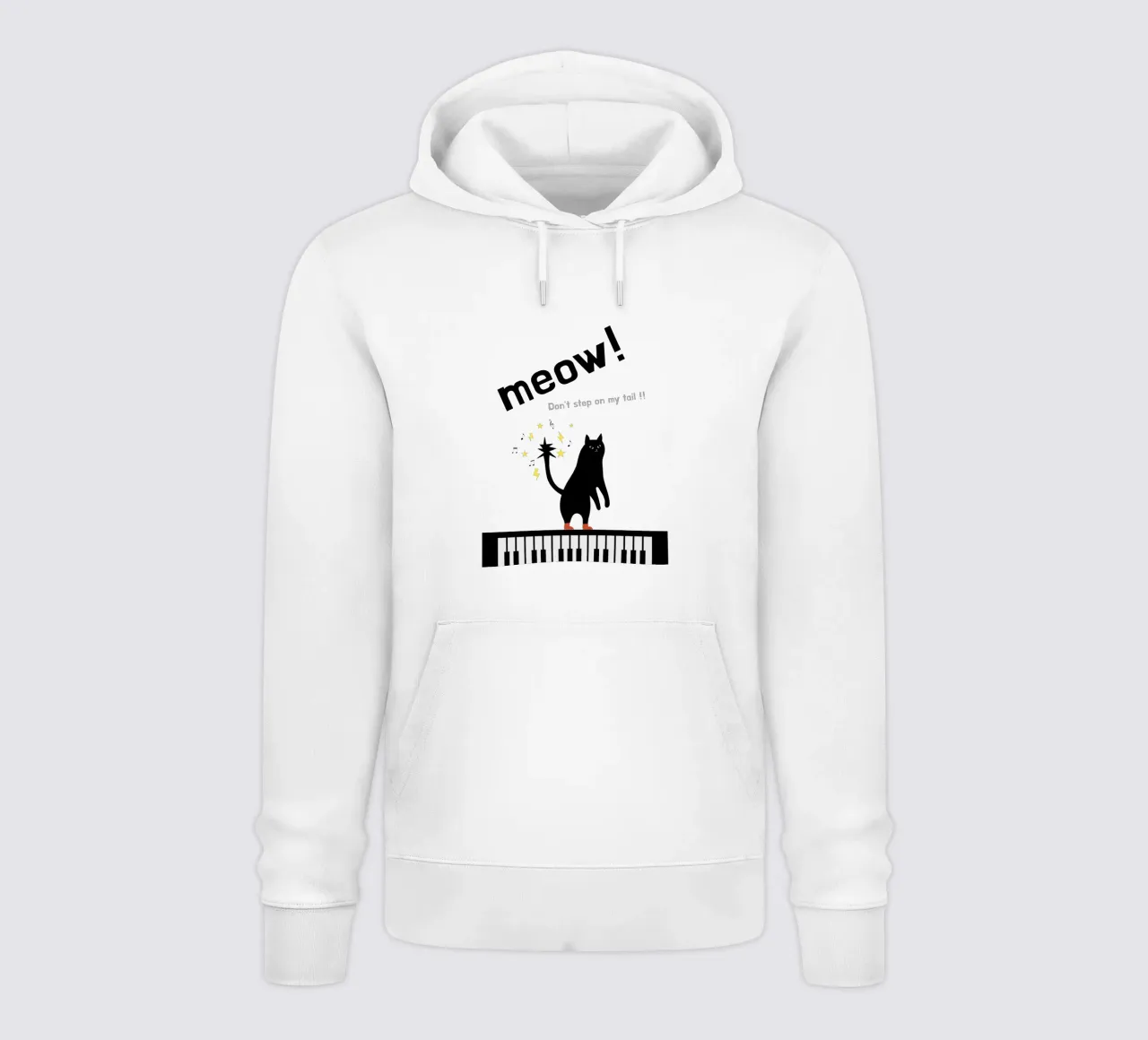 Meow - Dancing Cat felpa con cappuccio da natural neutral