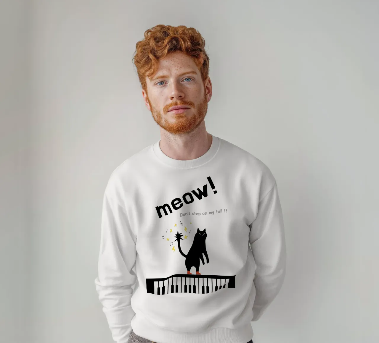 Meow - Dancing Cat felpa da natural neutral