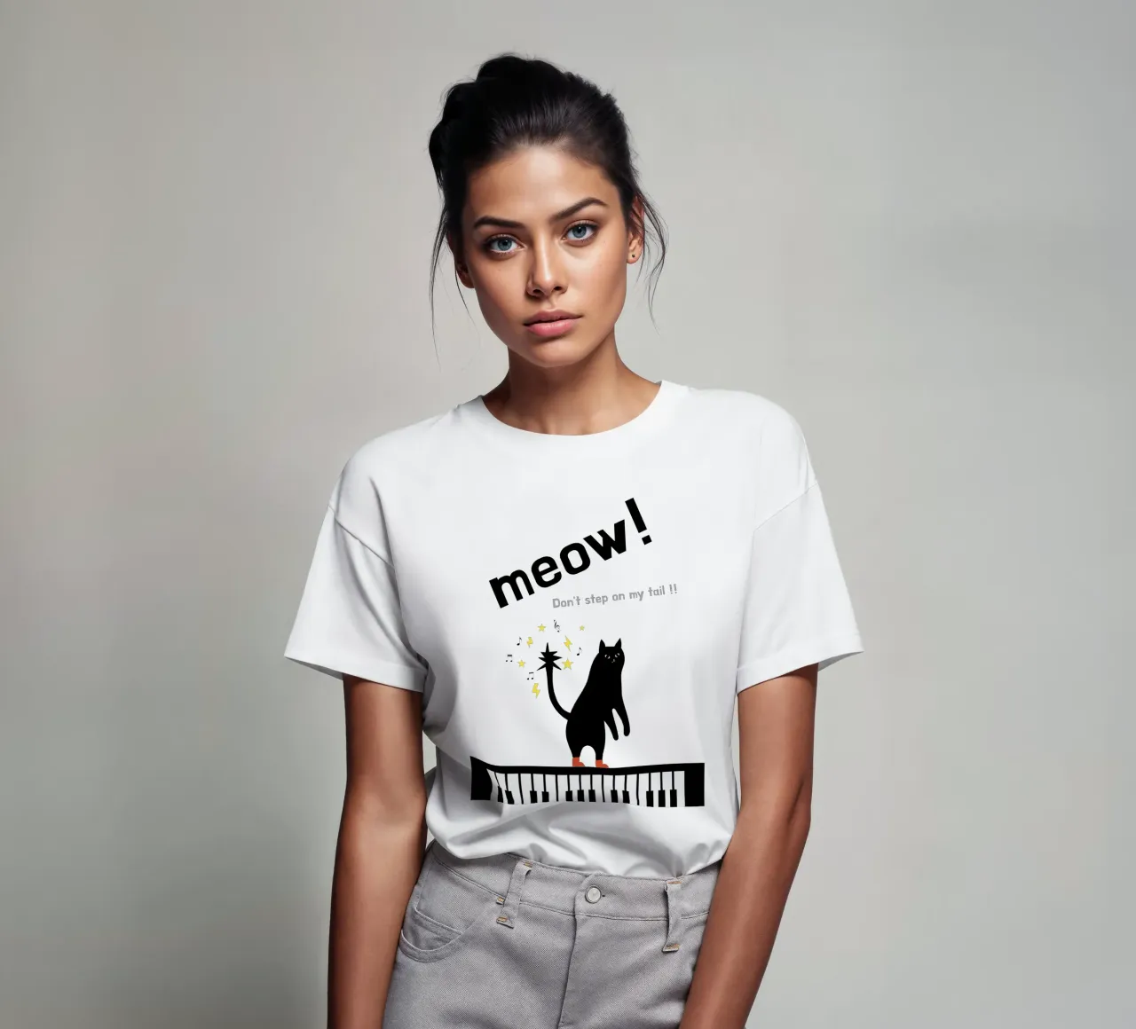 Meow - Dancing Cat t-shirt da natural neutral