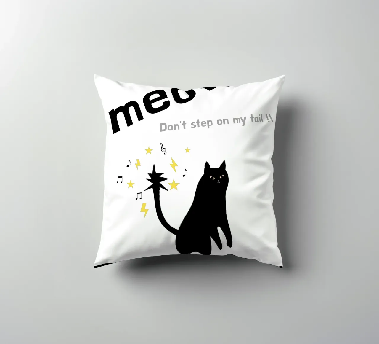 Meow - Dancing Cat cuscino da natural neutral