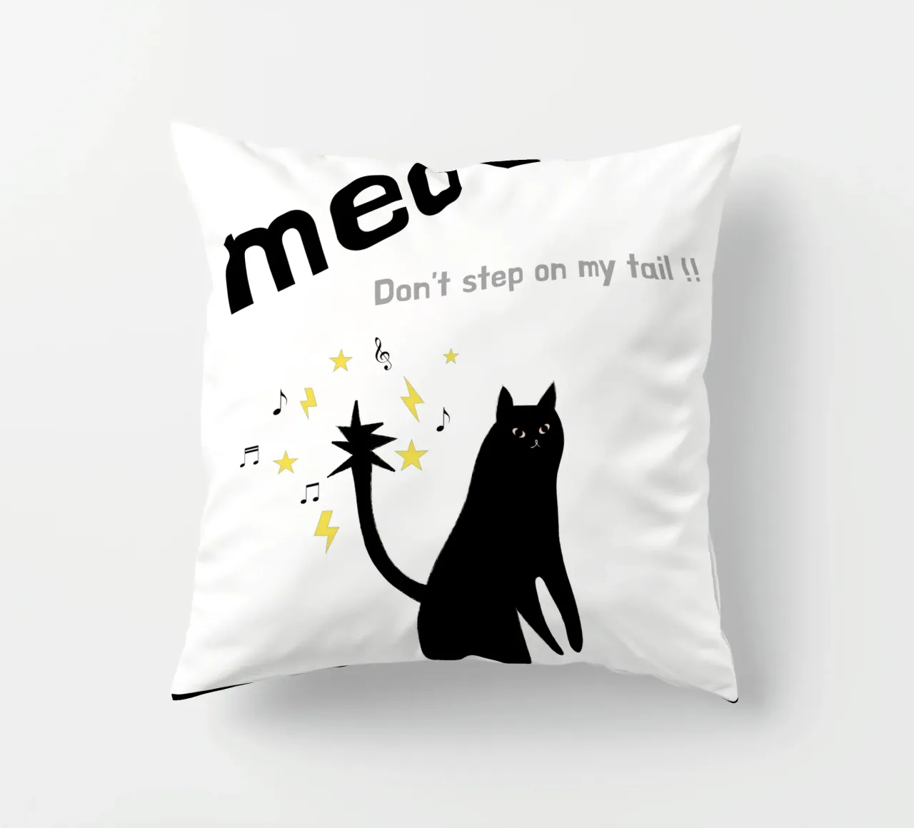 Meow - Dancing Cat cuscino da natural neutral