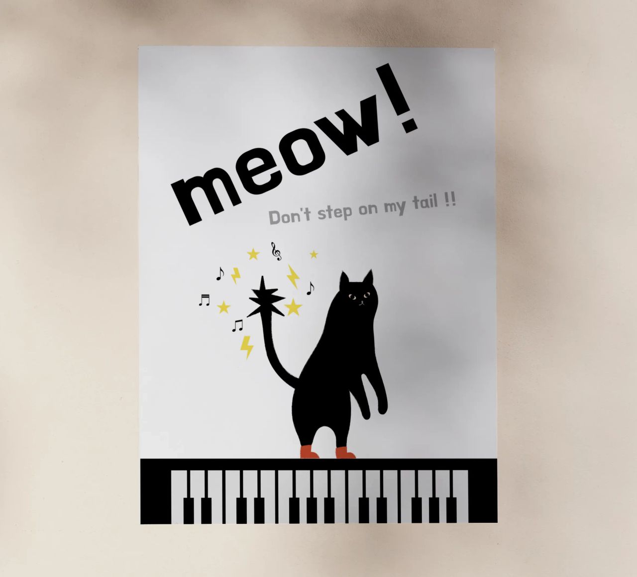 Meow - Dancing Cat pellicola backlit da natural neutral