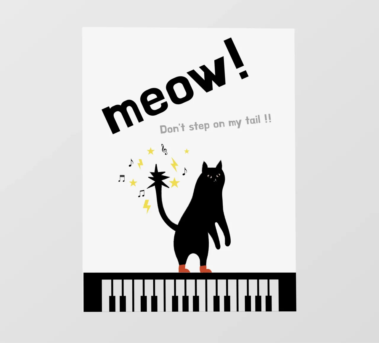 Meow - Dancing Cat telo in pvc da natural neutral