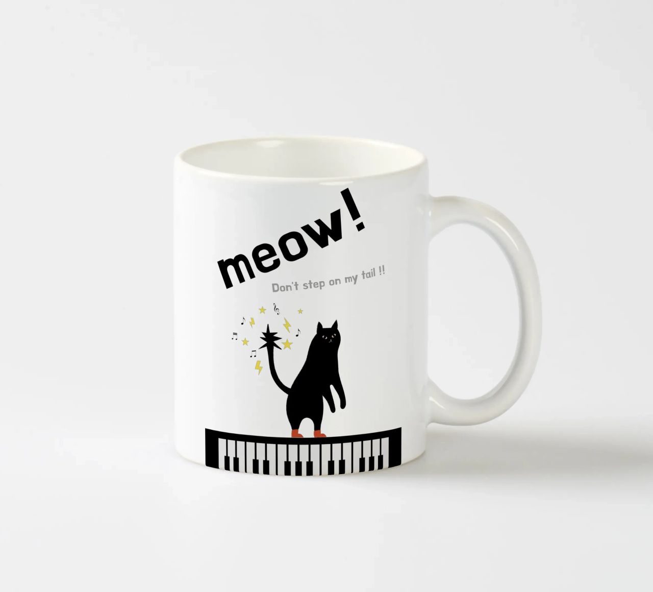 Meow - Dancing Cat tazza in ceramica da natural neutral