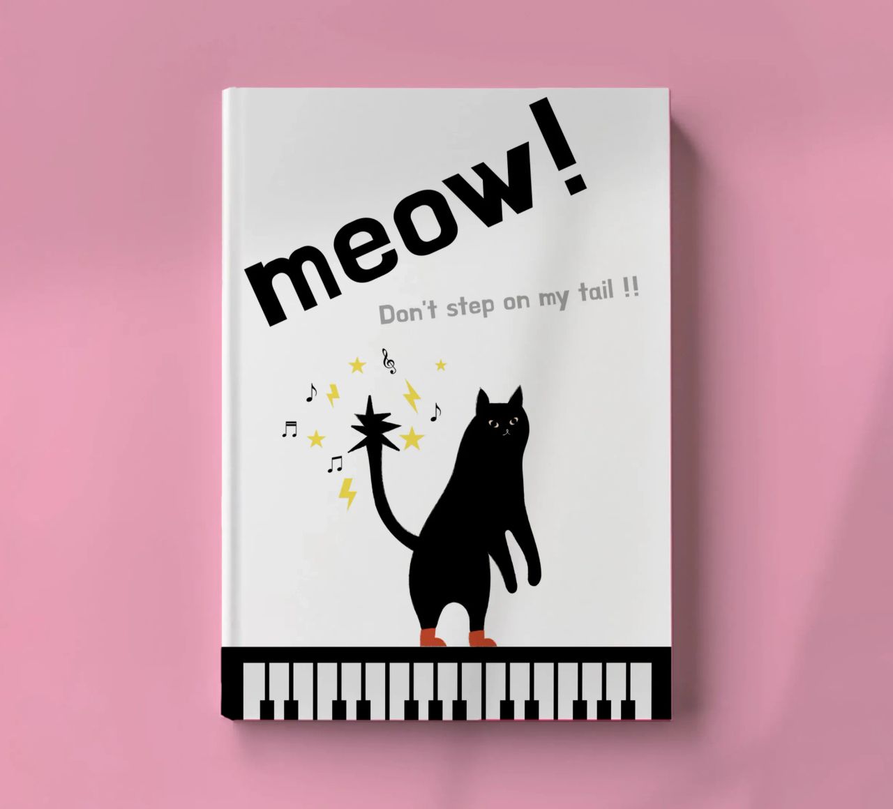 Meow - Dancing Cat notebook by natural neutral