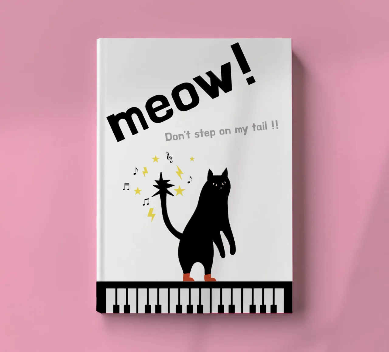 Meow - Dancing Cat cuaderno de natural neutral