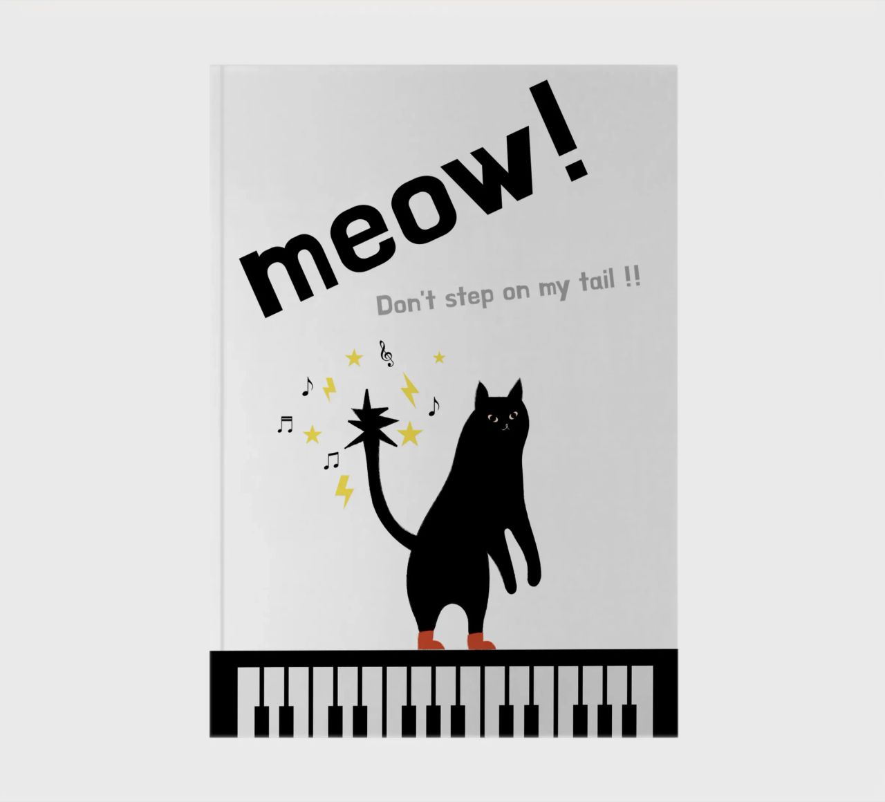 Meow - Dancing Cat notebook by natural neutral