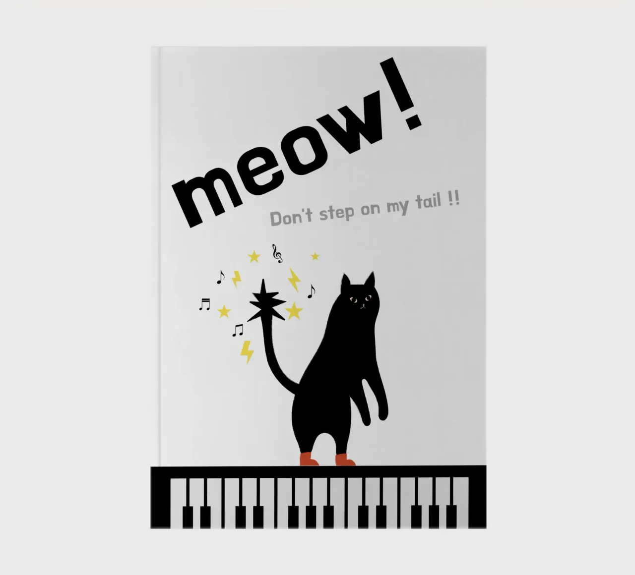 Meow - Dancing Cat cuaderno de natural neutral