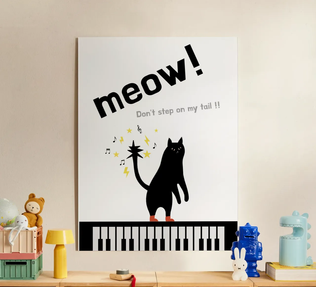 Meow - Dancing Cat acrylic glass by natural neutral