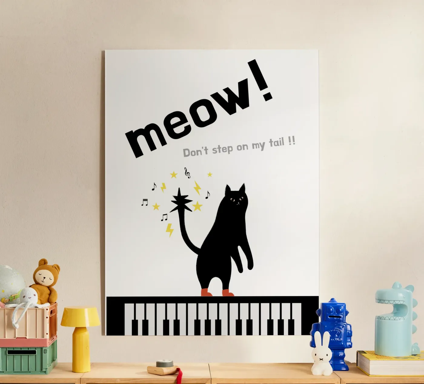 Meow - Dancing Cat plexiglass da natural neutral