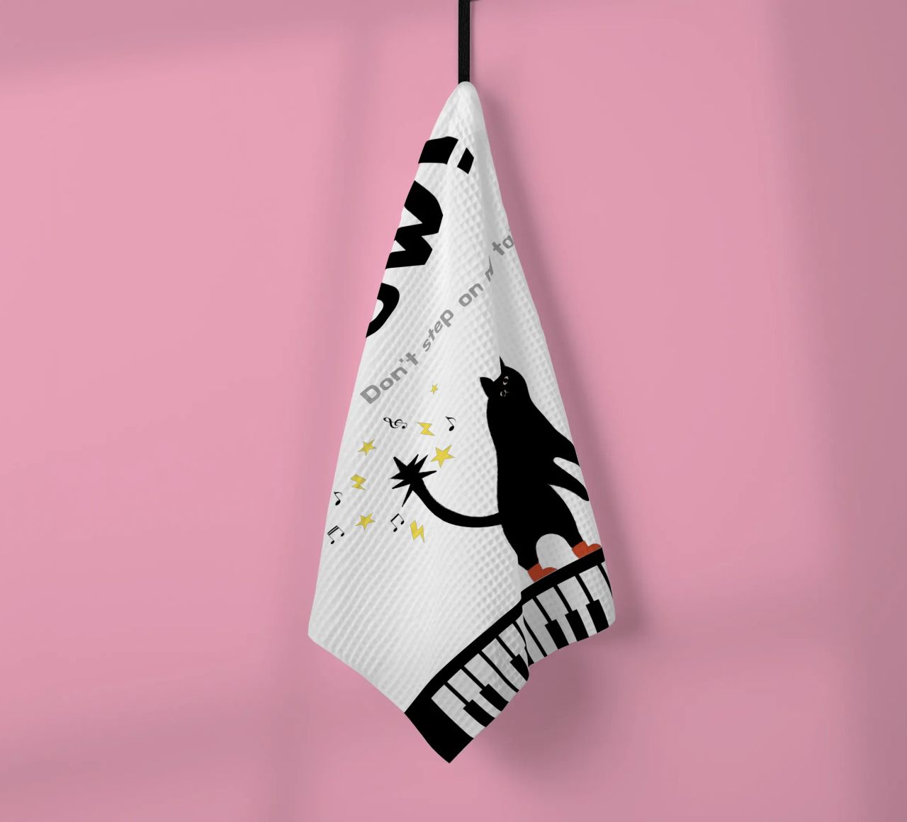 Meow - Dancing Cat canovaccio da cucina da natural neutral