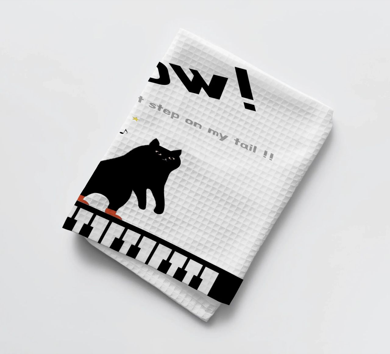 Meow - Dancing Cat canovaccio da cucina da natural neutral