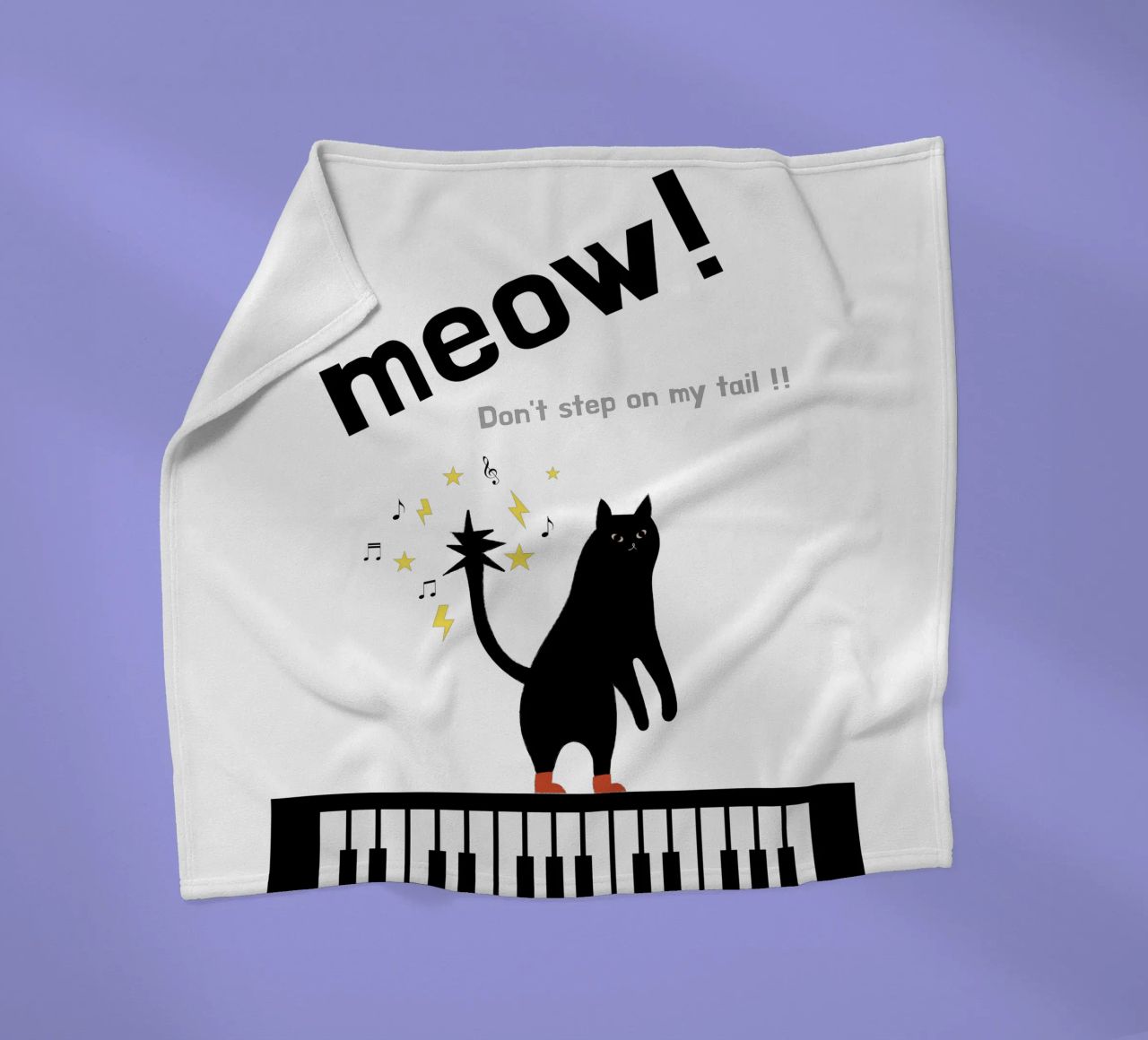 Meow - Dancing Cat coperta in pile da natural neutral