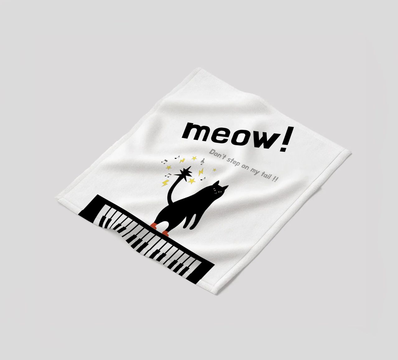 Meow - Dancing Cat coperta in pile da natural neutral