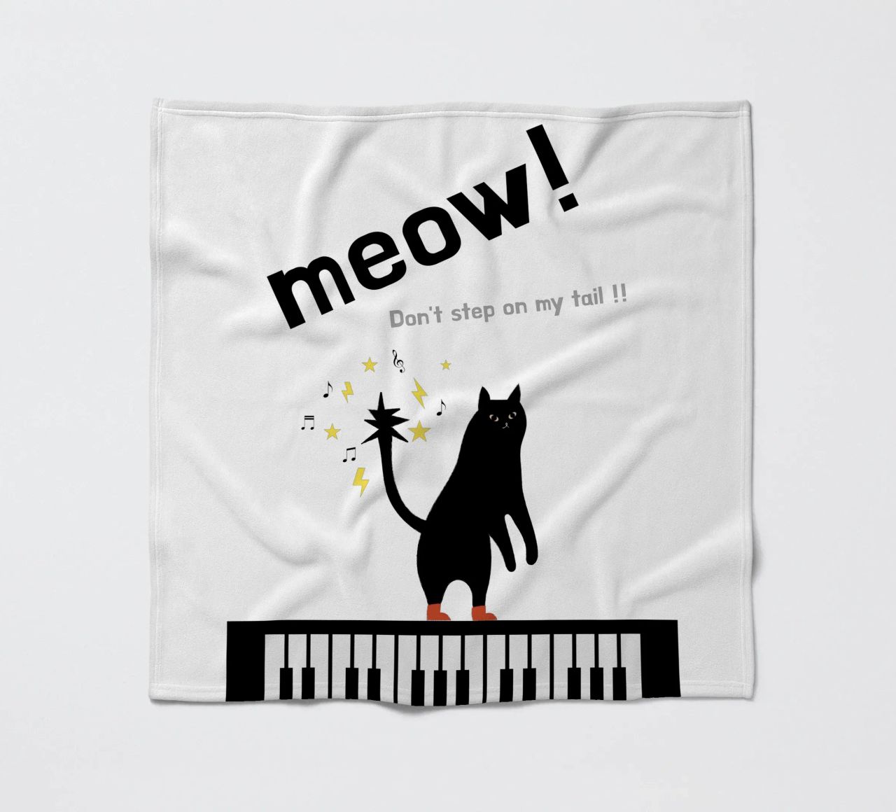 Meow - Dancing Cat coperta in pile da natural neutral
