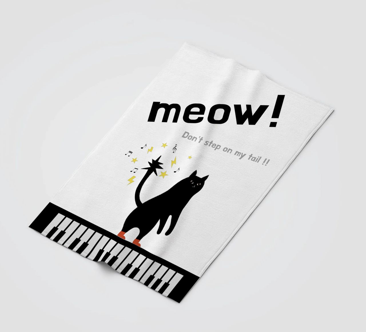 Meow - Dancing Cat coperta in pile da natural neutral