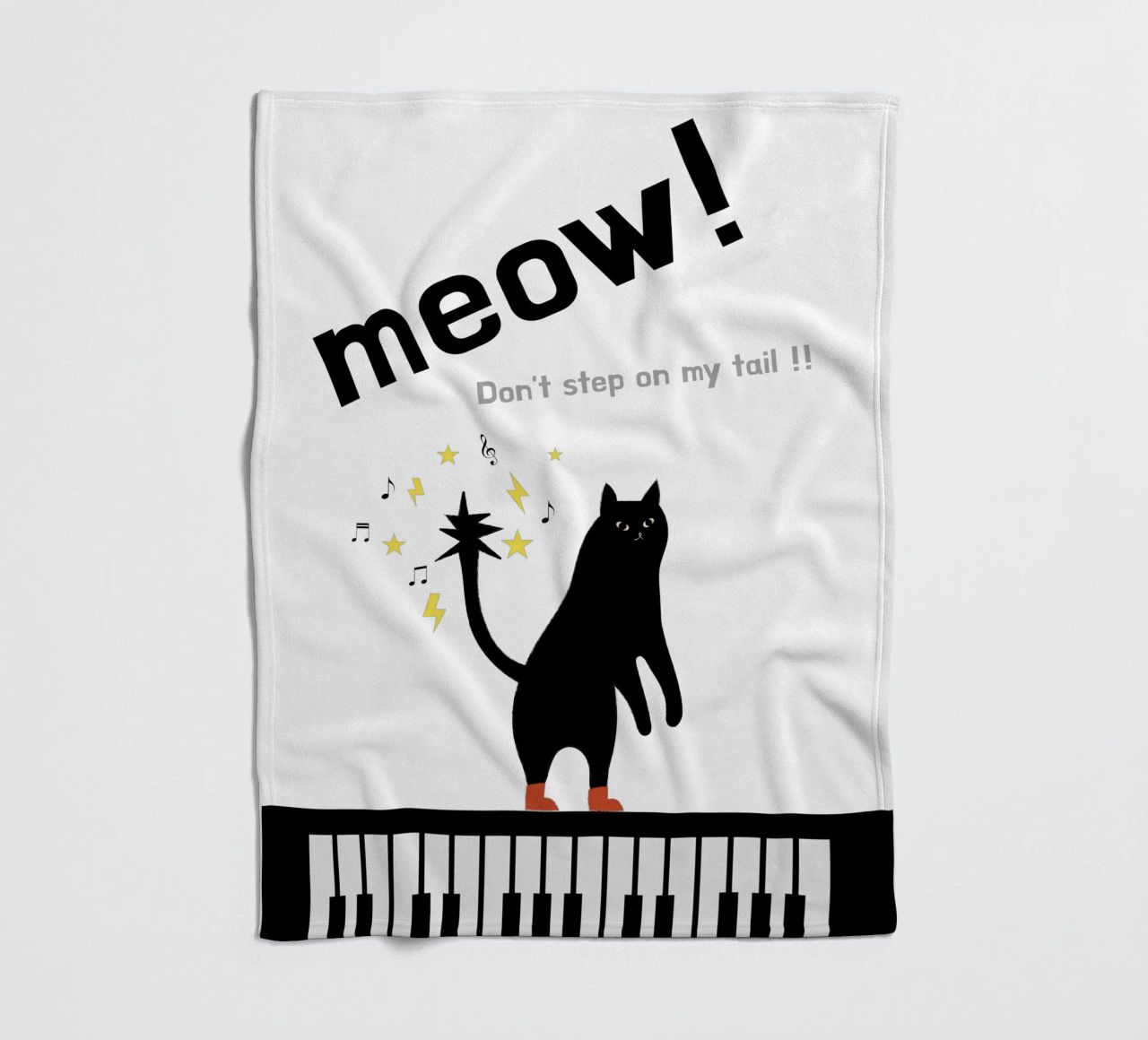 Meow - Dancing Cat coperta in pile da natural neutral