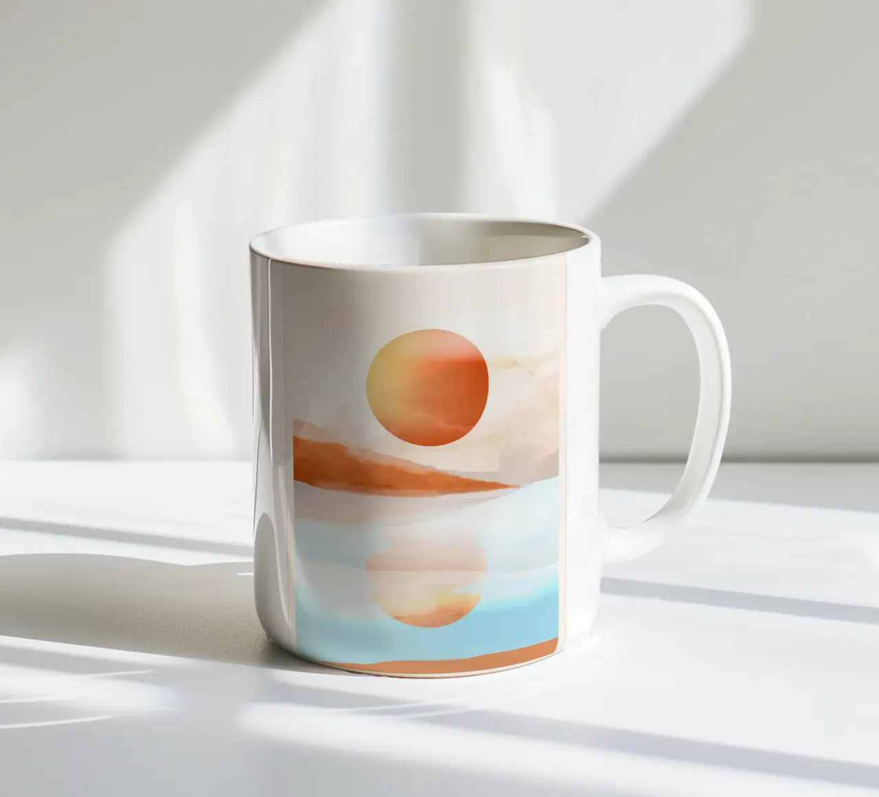 Sun Reflection ceramic mug by ThingDesign