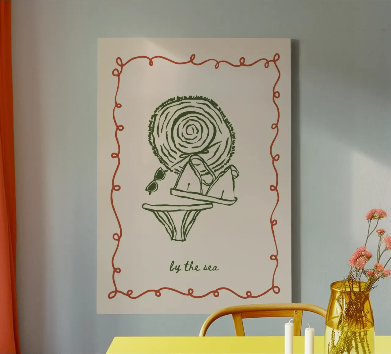 Boho Vacation 7 By the Sea tela con Cornice a cassetta da Boho Print Collection