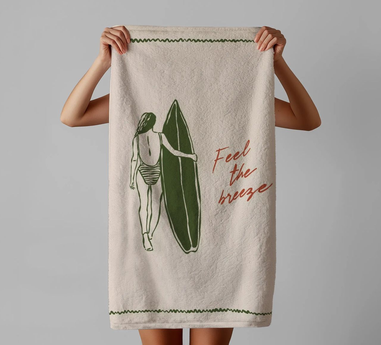 Boho Vacation 7 Feel the Breeze asciugamano da bagno da Boho Print Collection