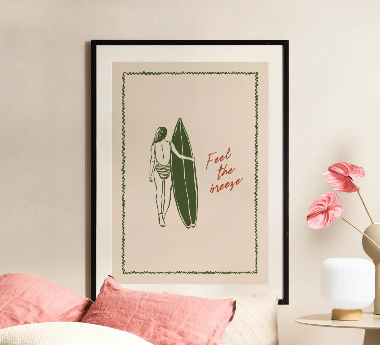 Boho Vacation 7 Feel the Breeze poster da Boho Print Collection