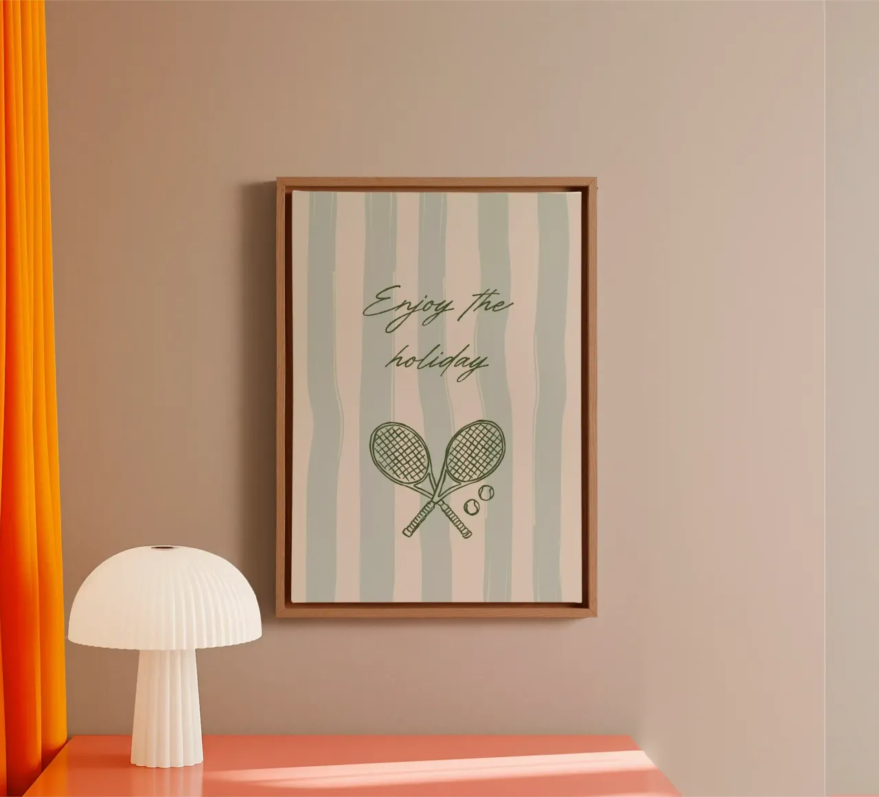 Boho Vacation 8 Enjoy the Holiday tela con Cornice a cassetta da Boho Print Collection