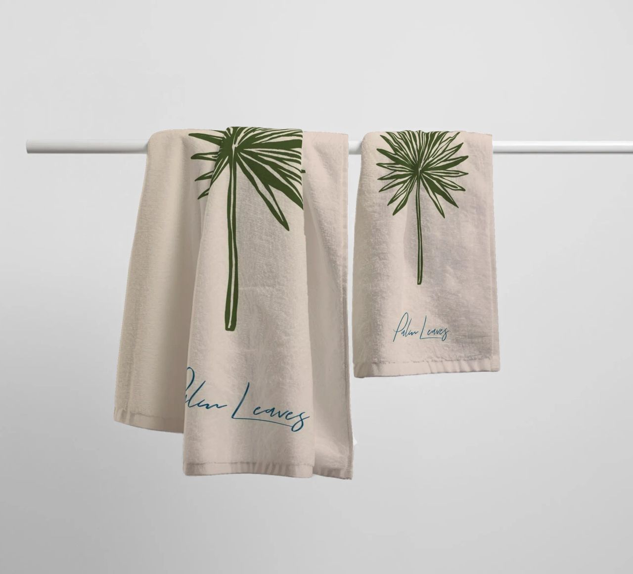 Boho Vacation 8 Palm Leaves asciugamano da bagno da Boho Print Collection