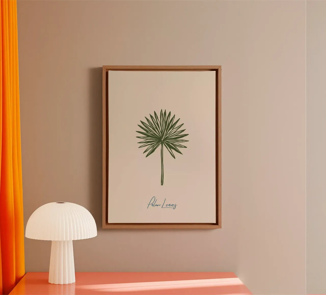 Boho Vacation 8 Palm Leaves tela con Cornice a cassetta da Boho Print Collection