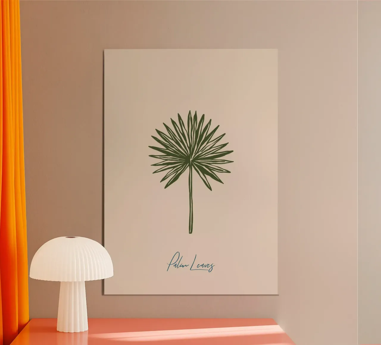 Boho Vacation 8 Palm Leaves poster da Boho Print Collection