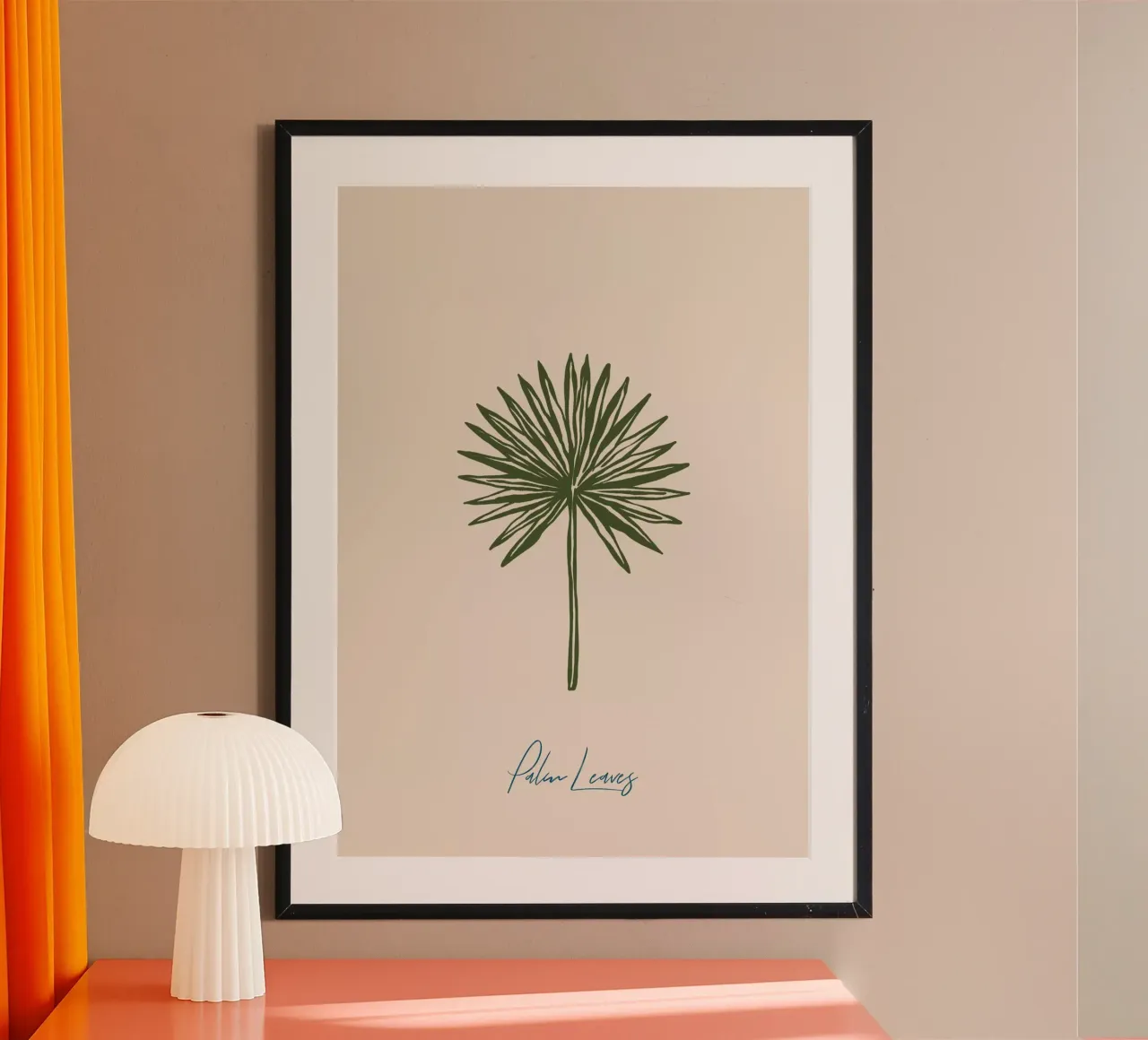 Boho Vacation 8 Palm Leaves poster da Boho Print Collection