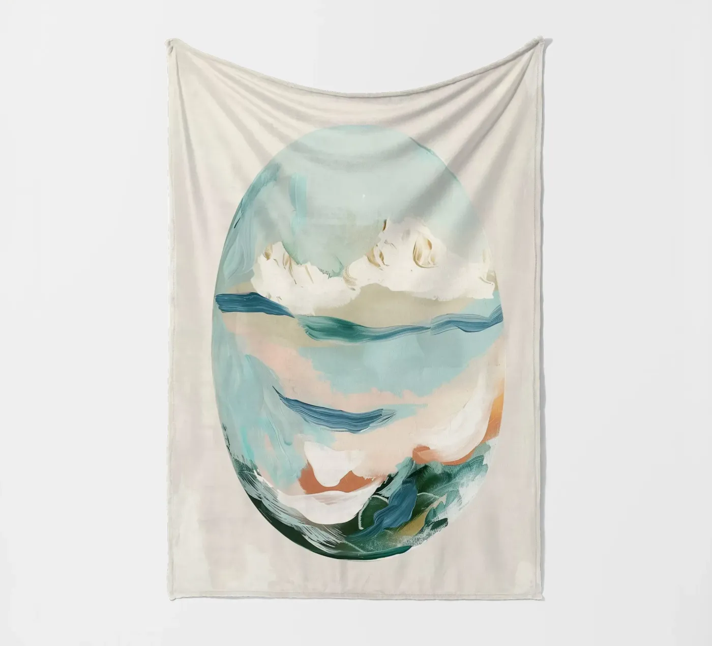 Eggshell Seascape plaid polaire de softsoul