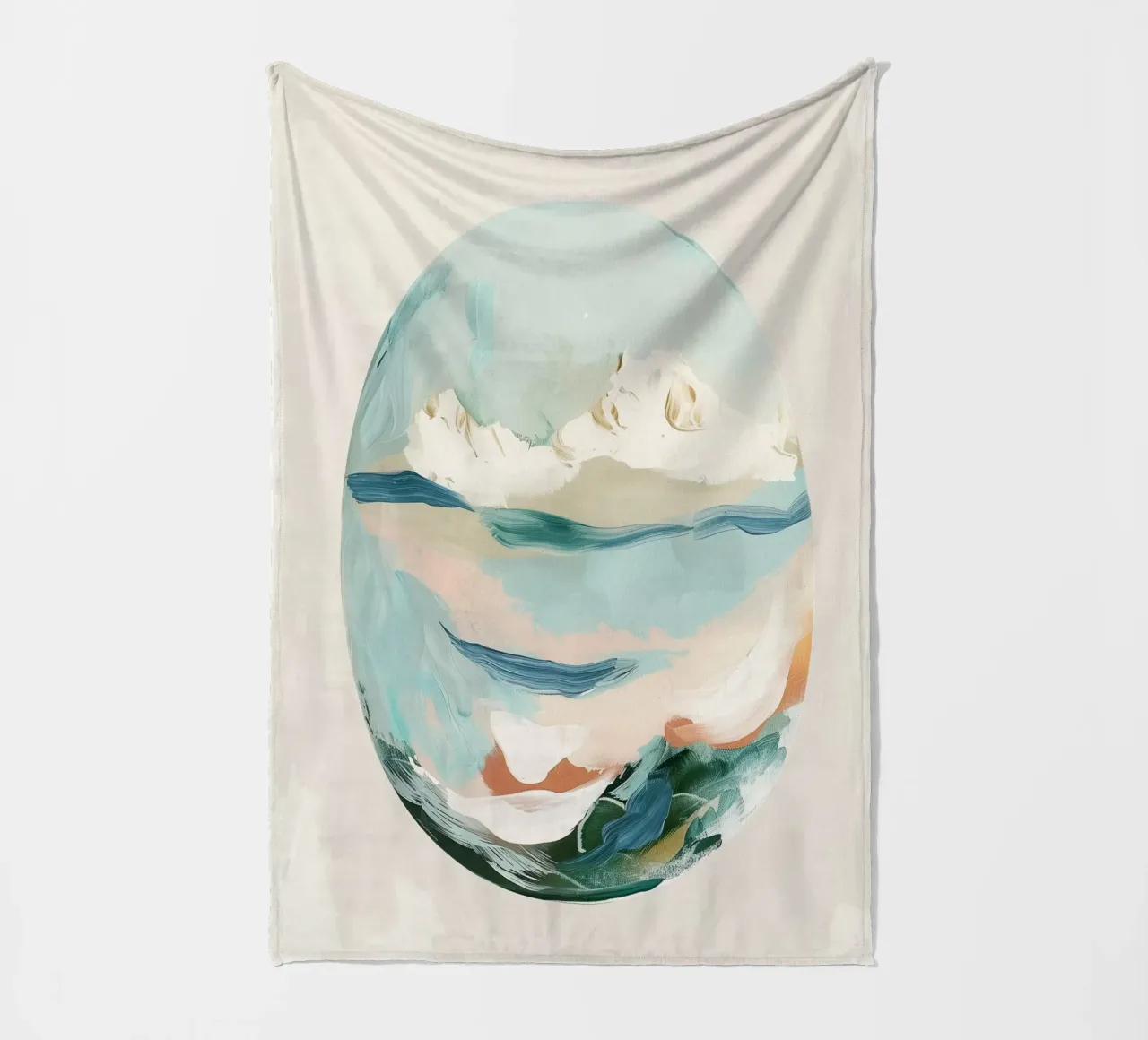 Eggshell Seascape Fleecedecke von softsoul