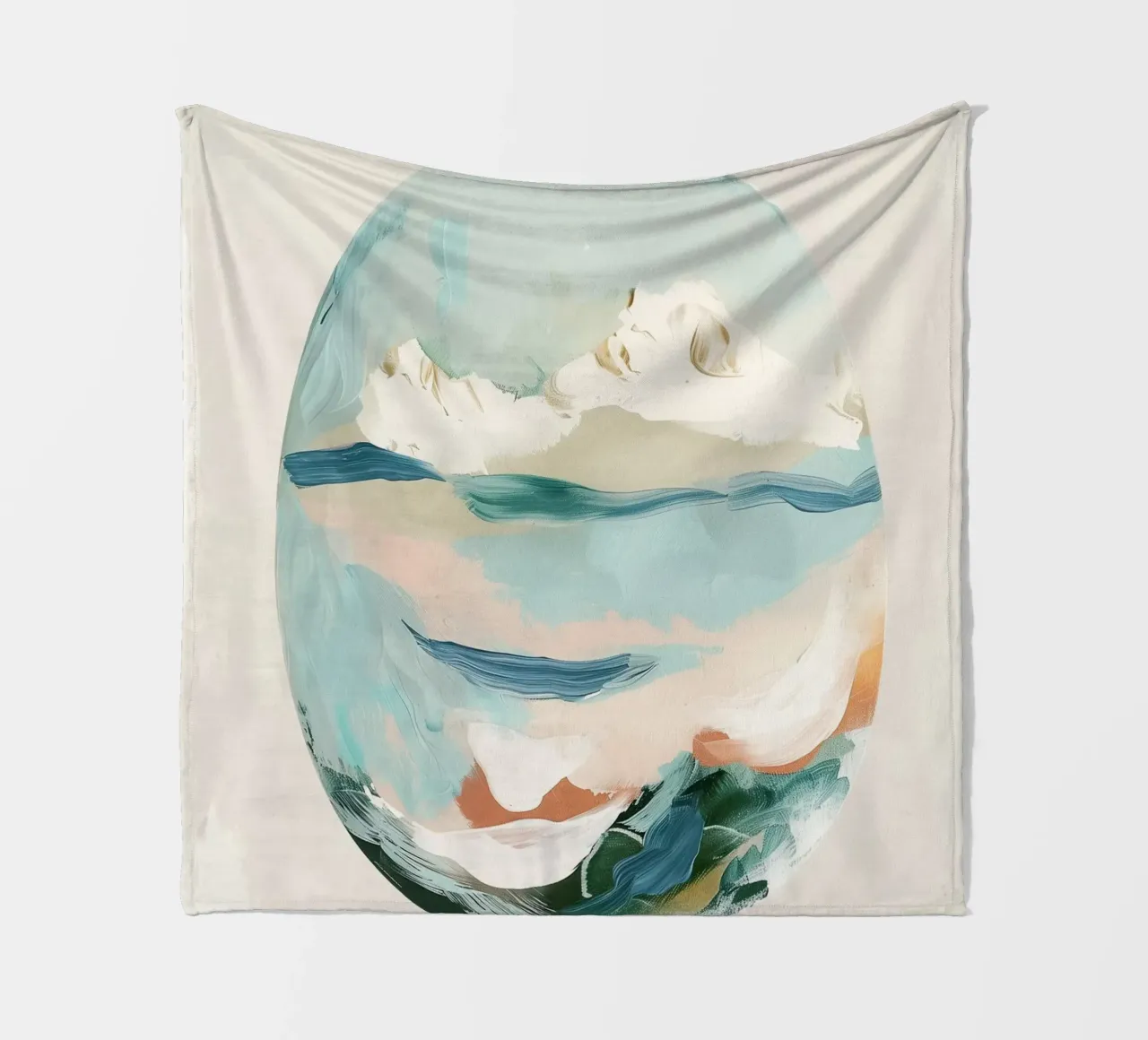 Eggshell Seascape Fleecedecke von softsoul