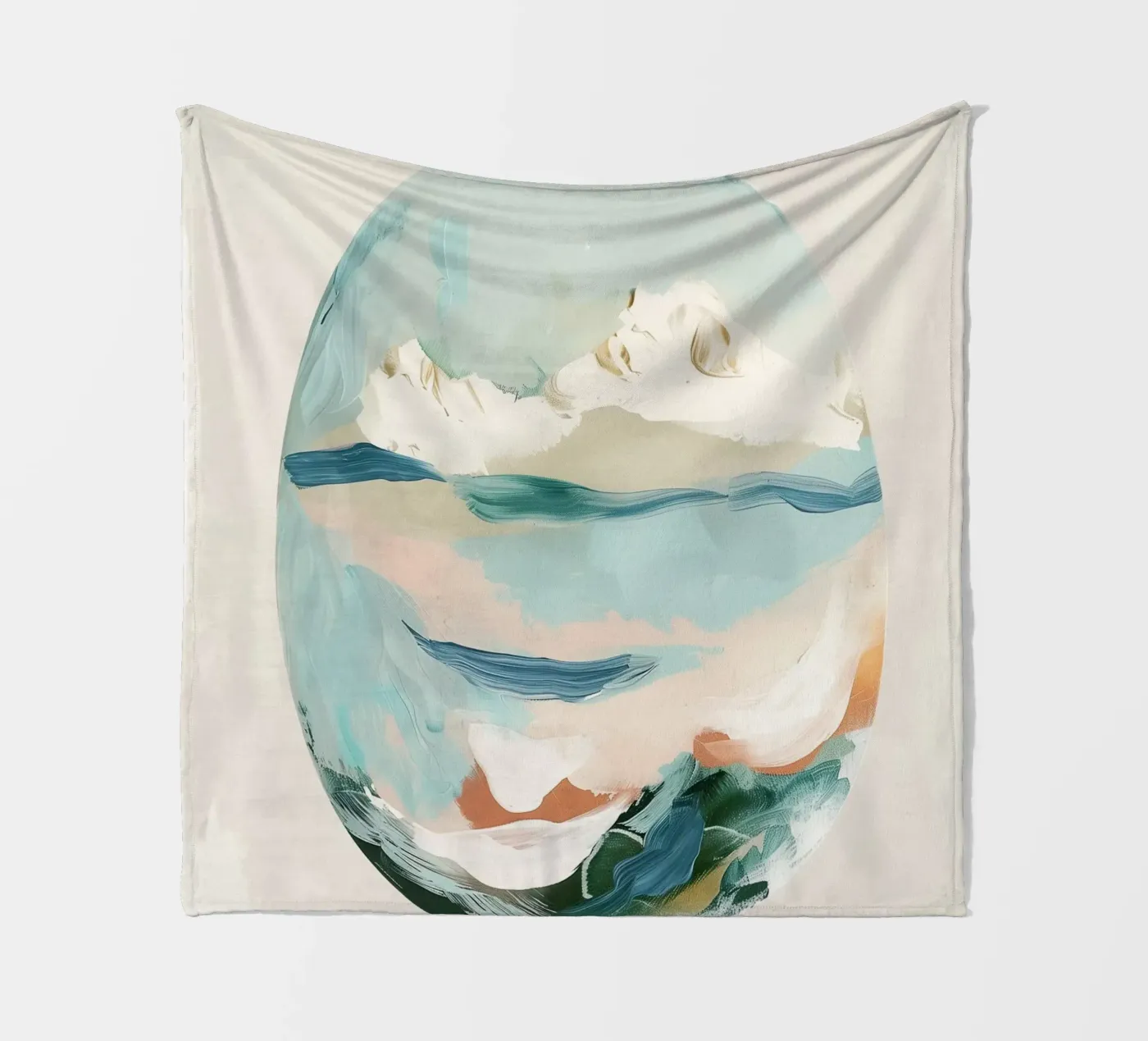 Eggshell Seascape plaid polaire de softsoul
