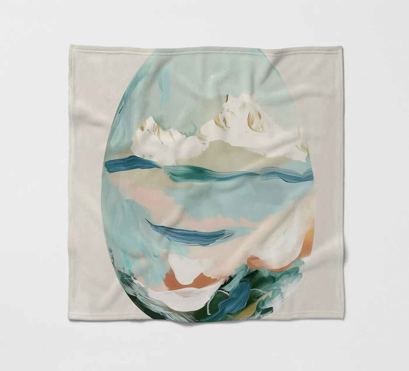 Eggshell Seascape plaid polaire de softsoul