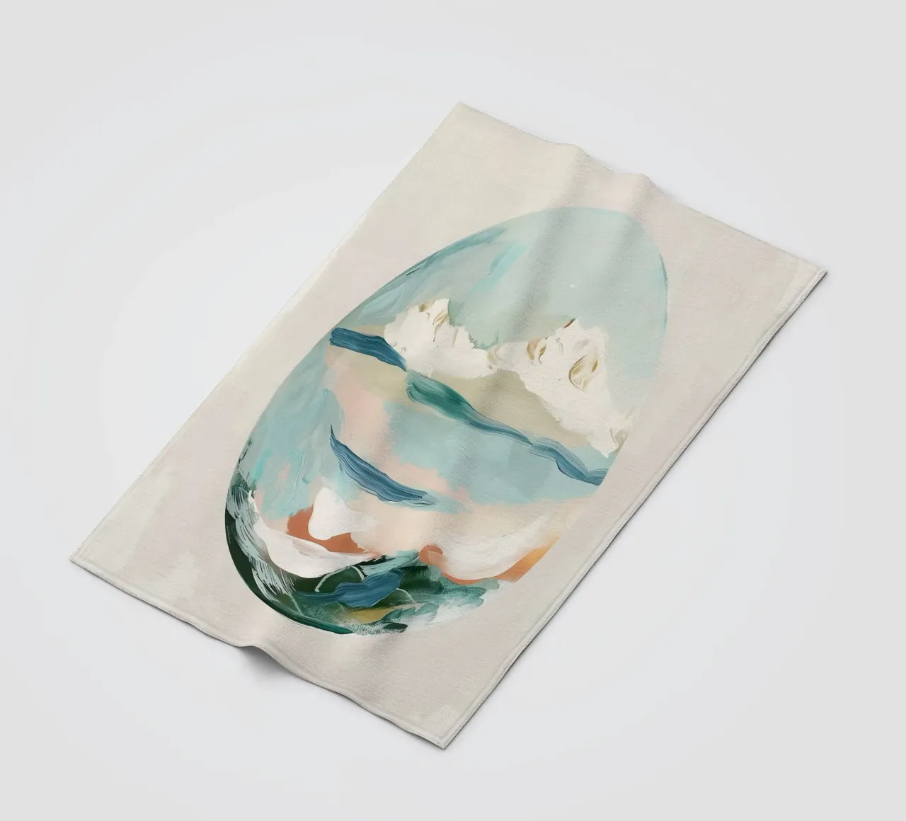 Eggshell Seascape Fleecedecke von softsoul