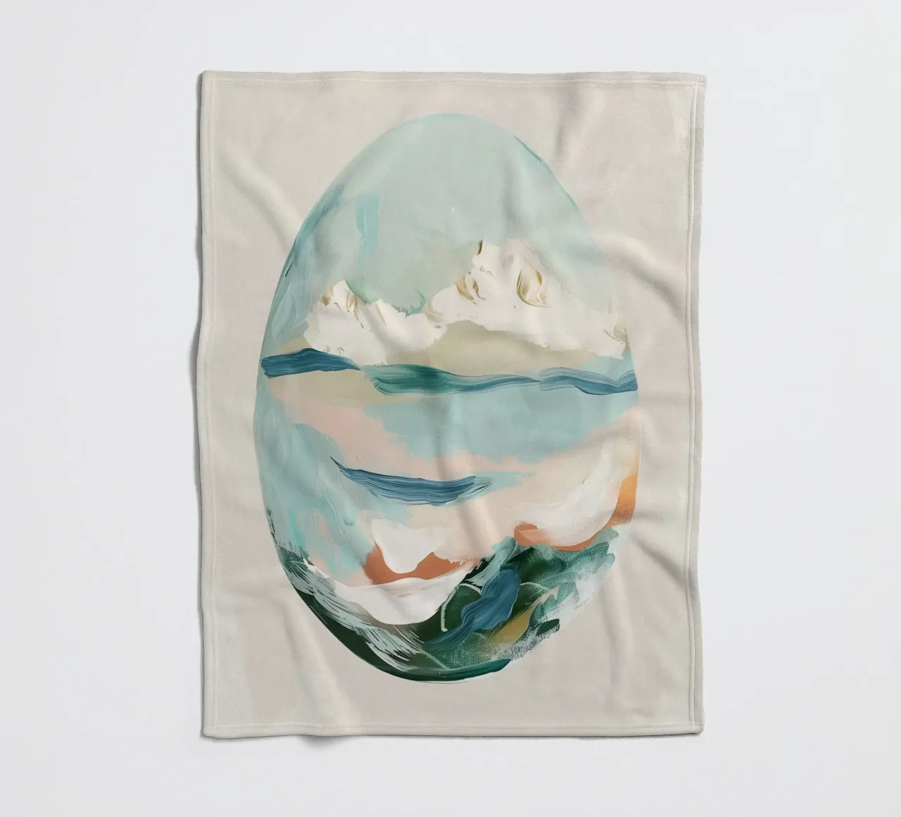 Eggshell Seascape Fleecedecke von softsoul
