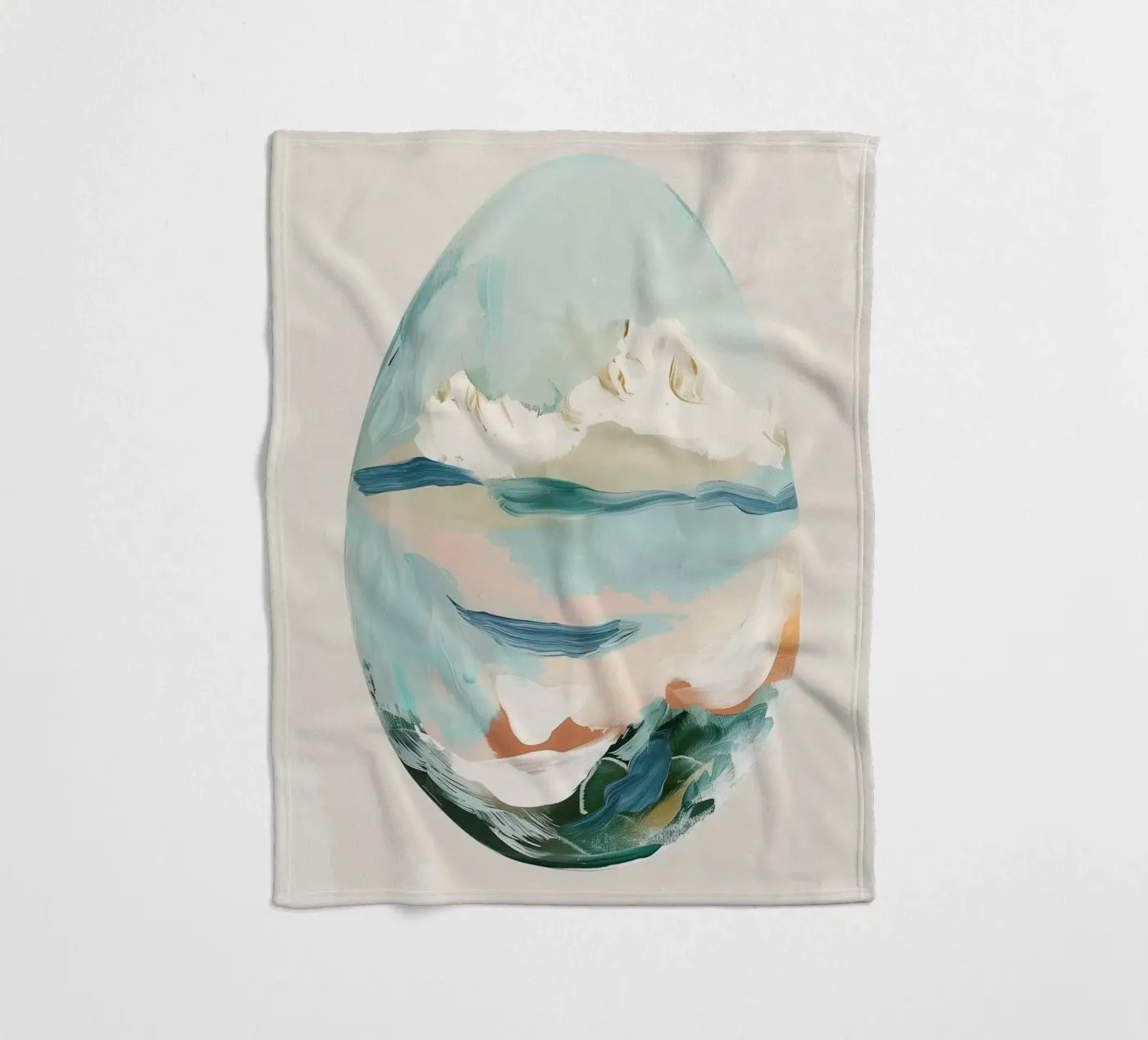 Eggshell Seascape Fleecedecke von softsoul