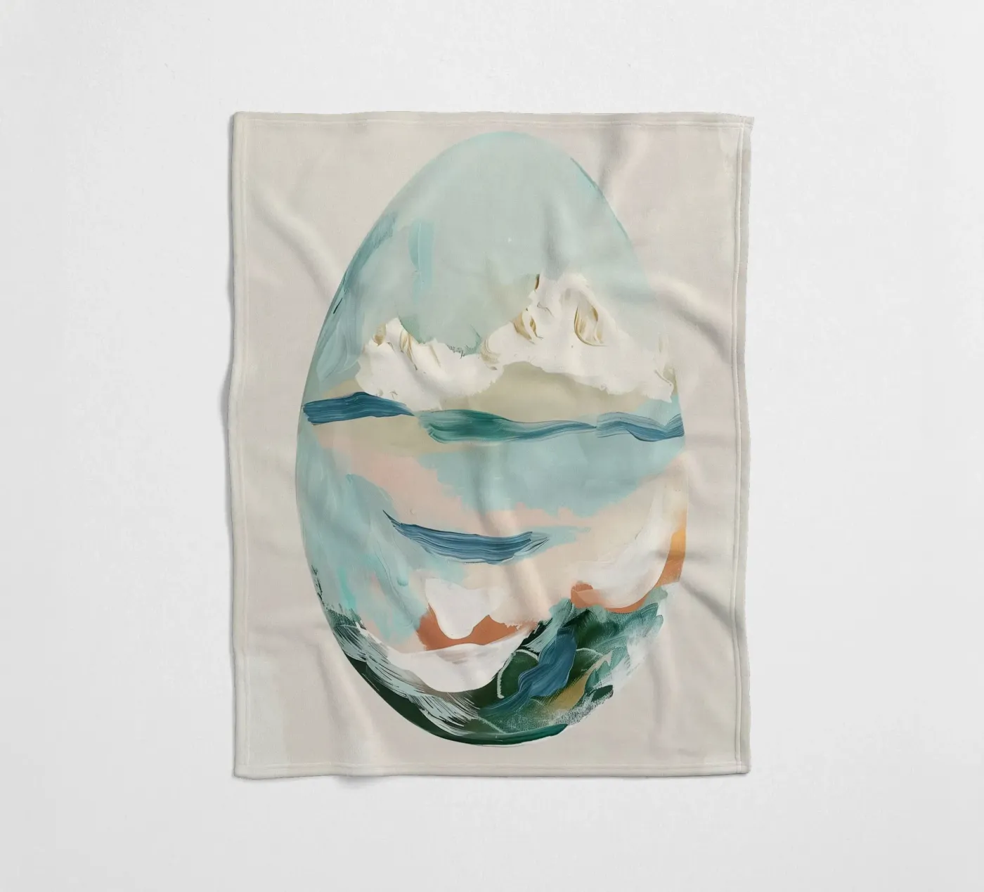Eggshell Seascape plaid polaire de softsoul