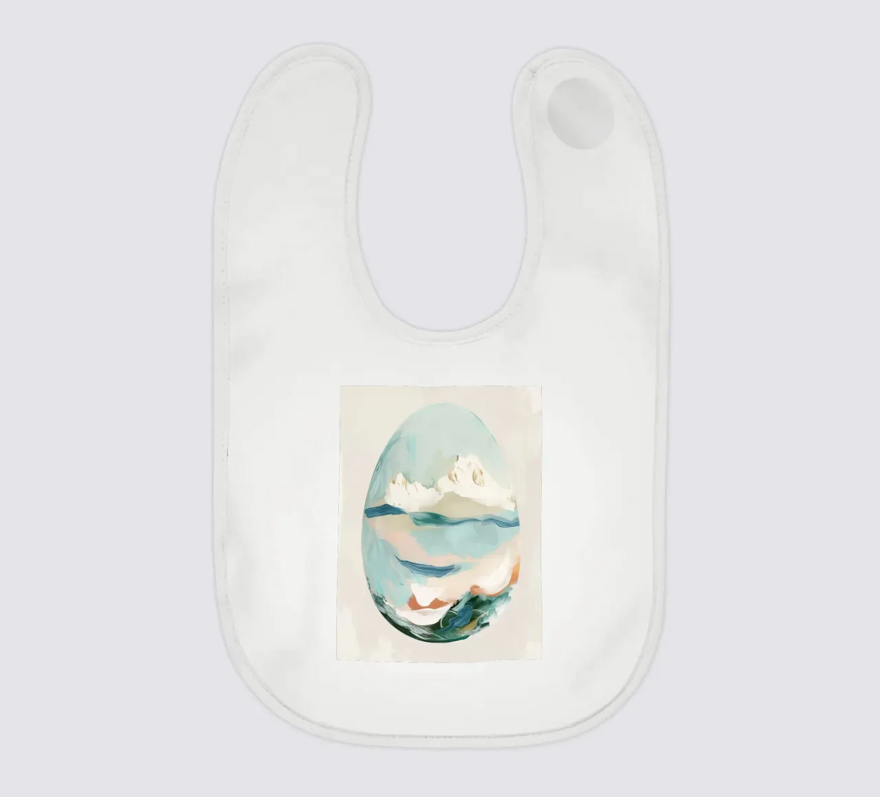 Eggshell Seascape Babylätzchen von softsoul