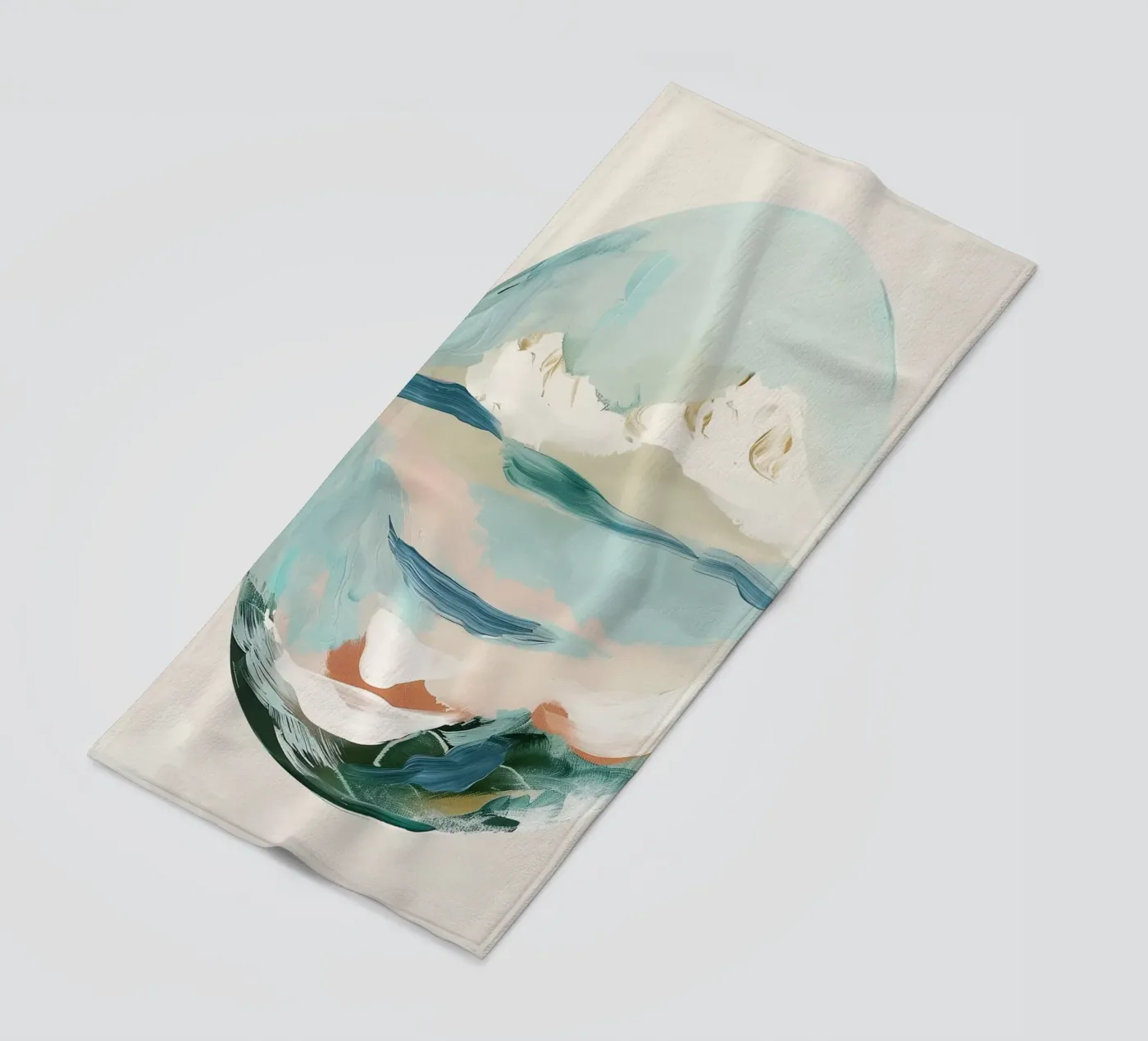 Eggshell Seascape Strandtuch von softsoul