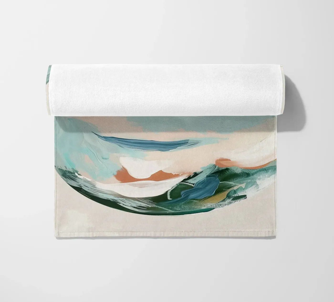 Eggshell Seascape Strandtuch von softsoul