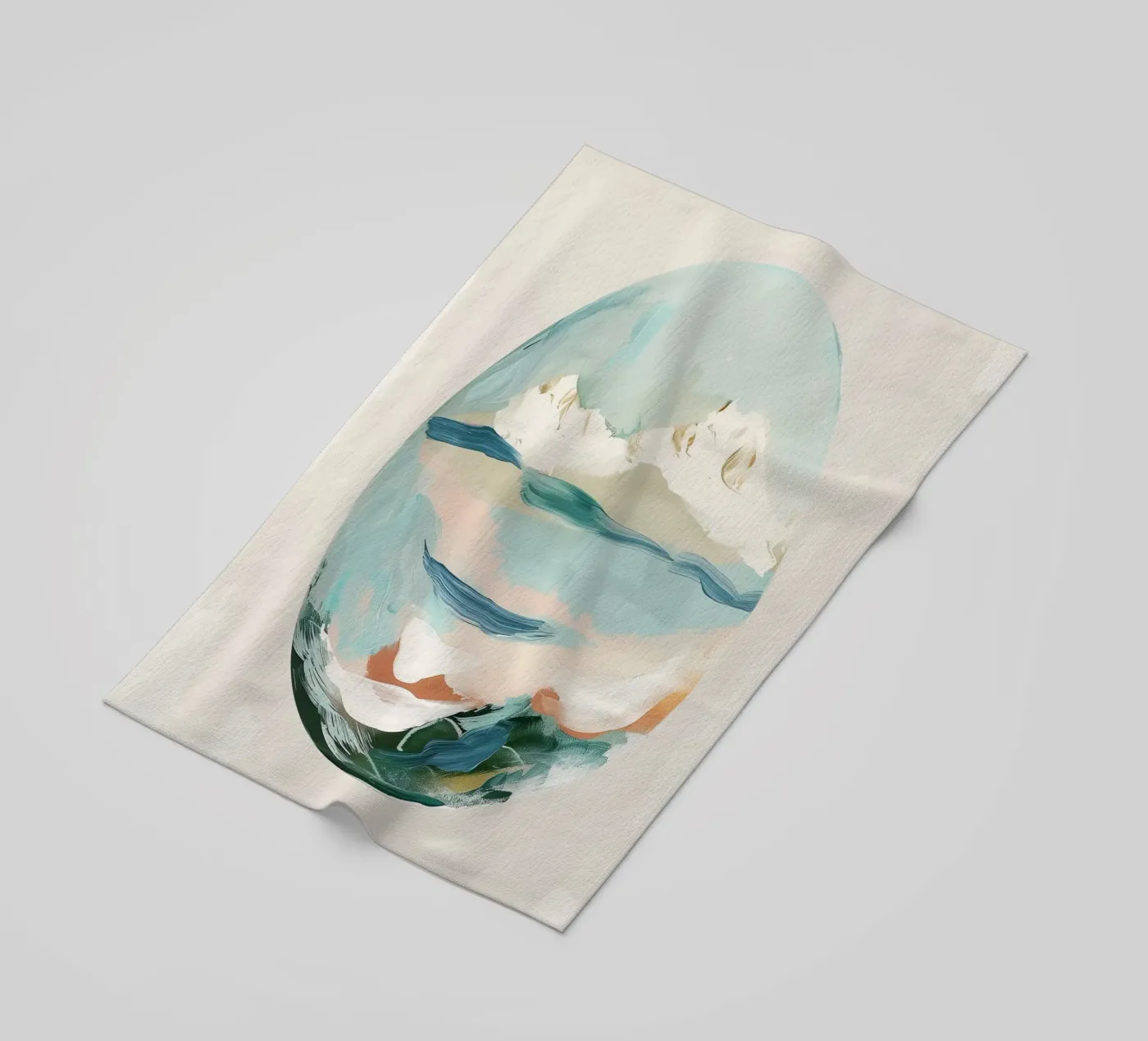 Eggshell Seascape Strandtuch von softsoul
